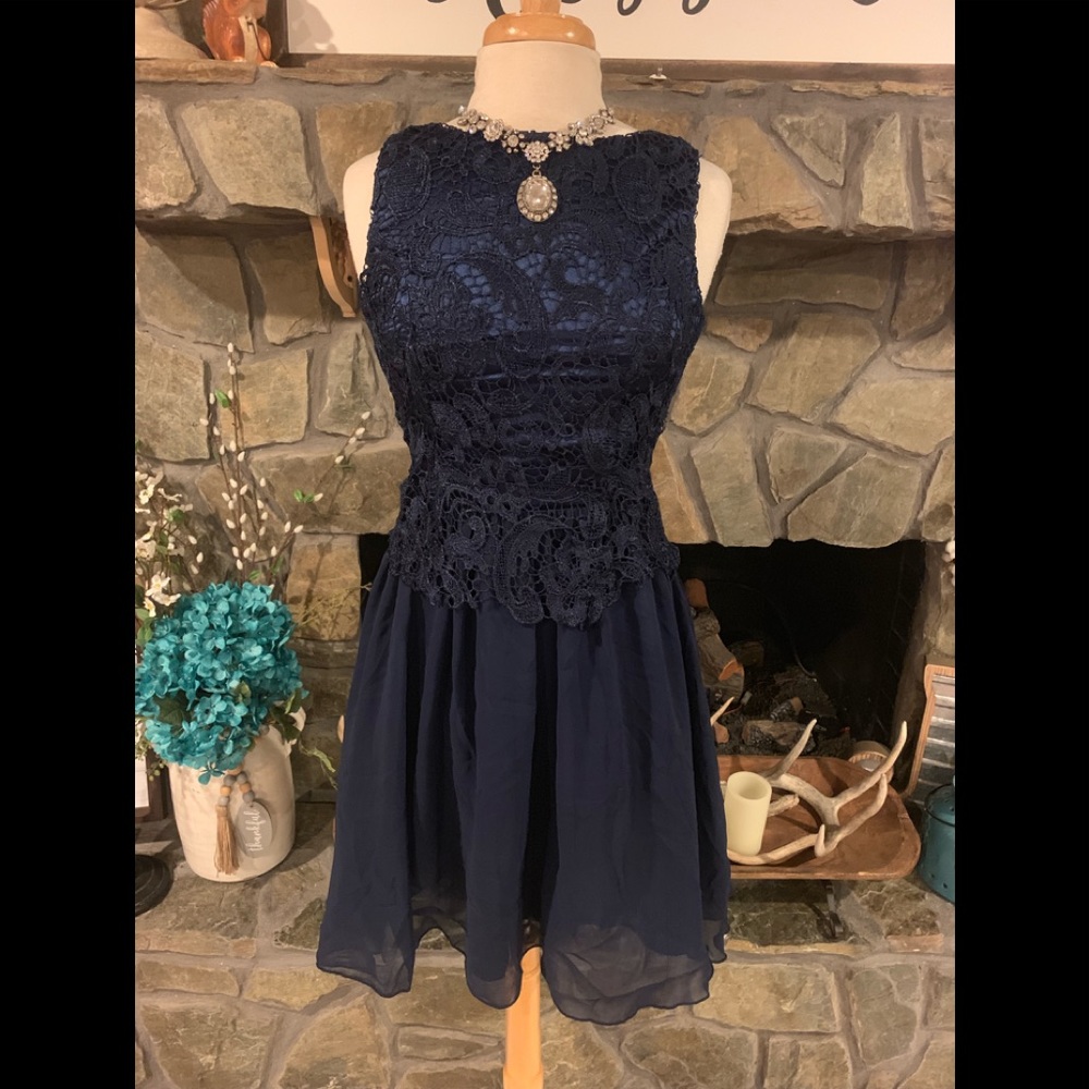 ❤️London dress company navy blue party dress❤️